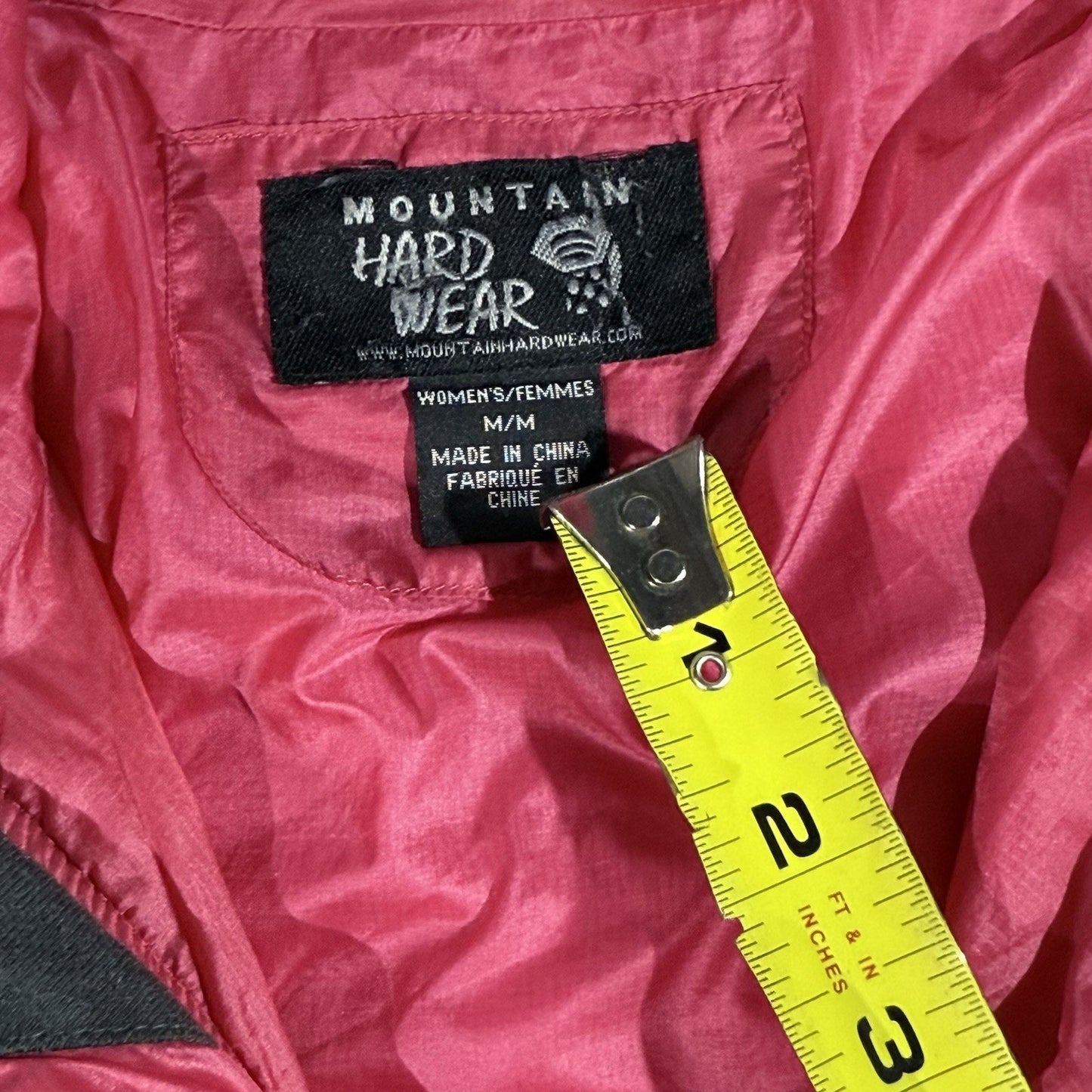 Mountain Hardwear Women Girl Down Puffer Jacket Red Lightweight Packable Size M