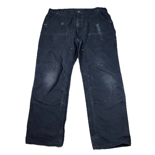 Carhartt B01 Double Knee Work Pants Men’s 42x34 Black Carpenter Utility USA Made