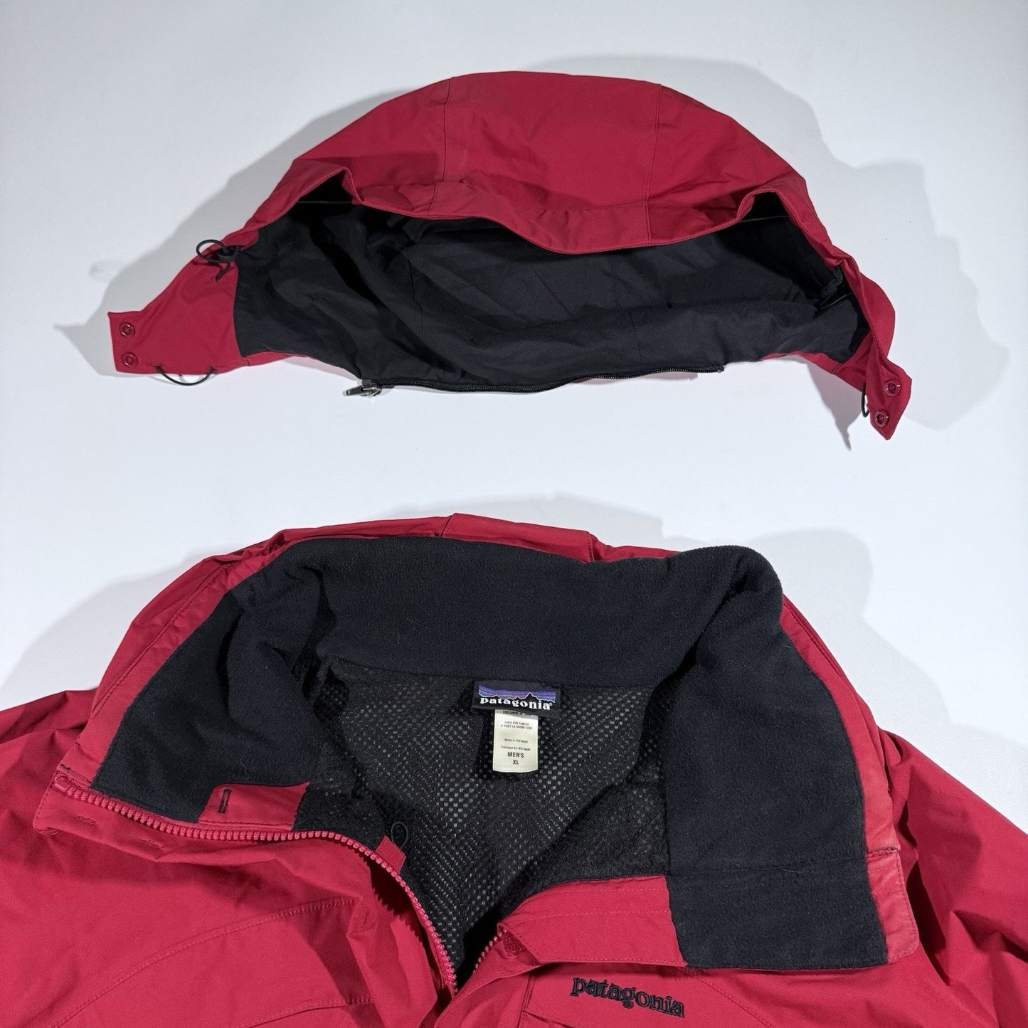 Patagonia Ski Patrol Jacket Mens XL Red Black Cross Rescue Shell Coat (See Pics)