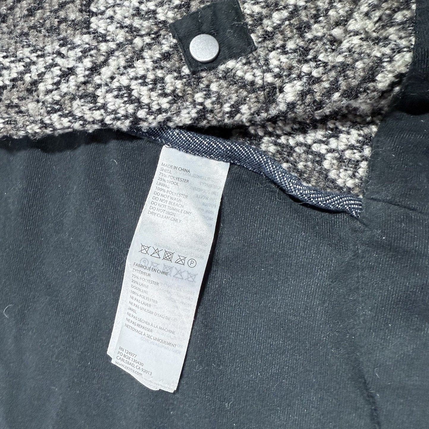 prAna Women’s Wool Blend Jacket Small Gray Knit Zip Front Pockets Boho Sweater