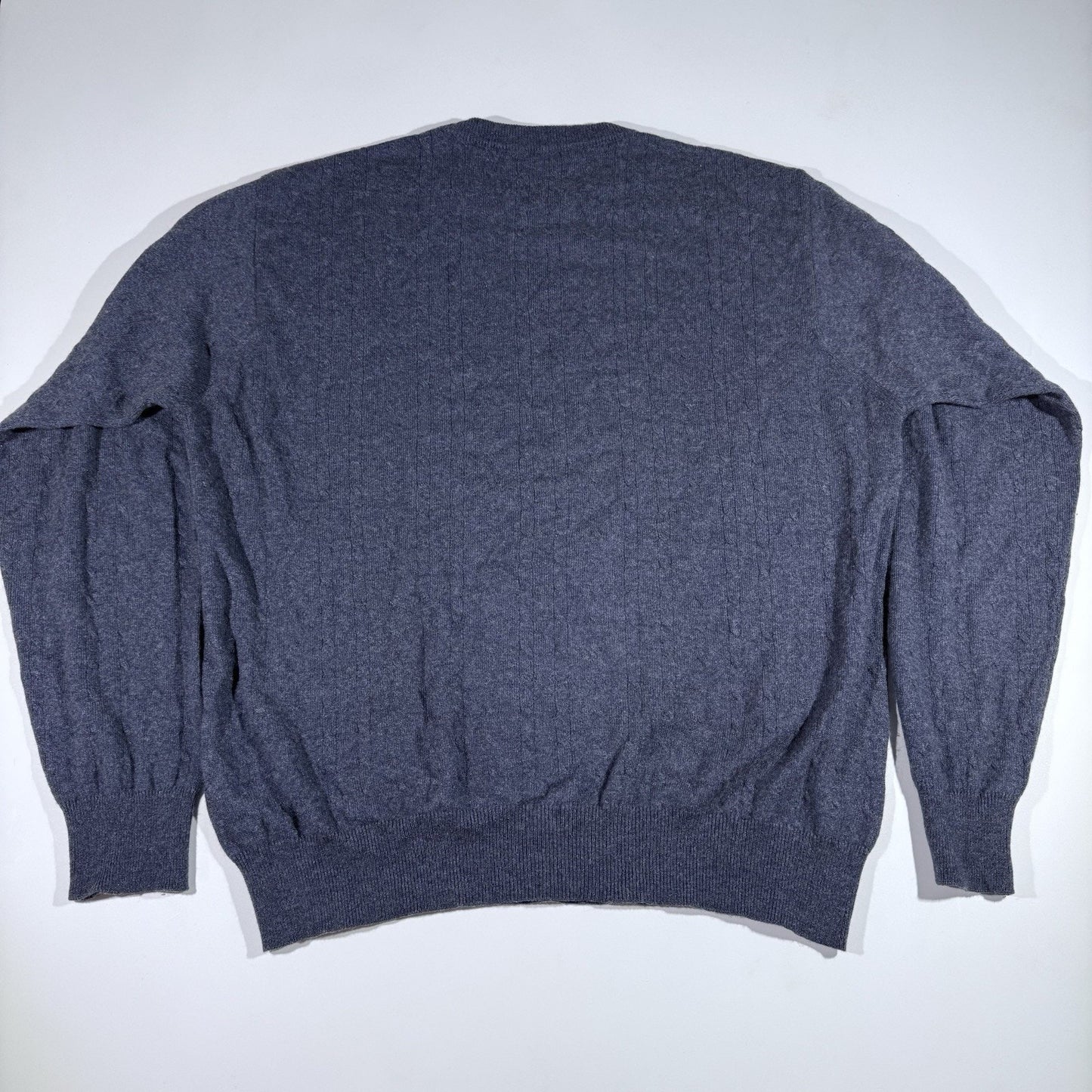 I Levrieri Cashmere Silk Sweater Mens Medium Made in Italy Cable Knit Light