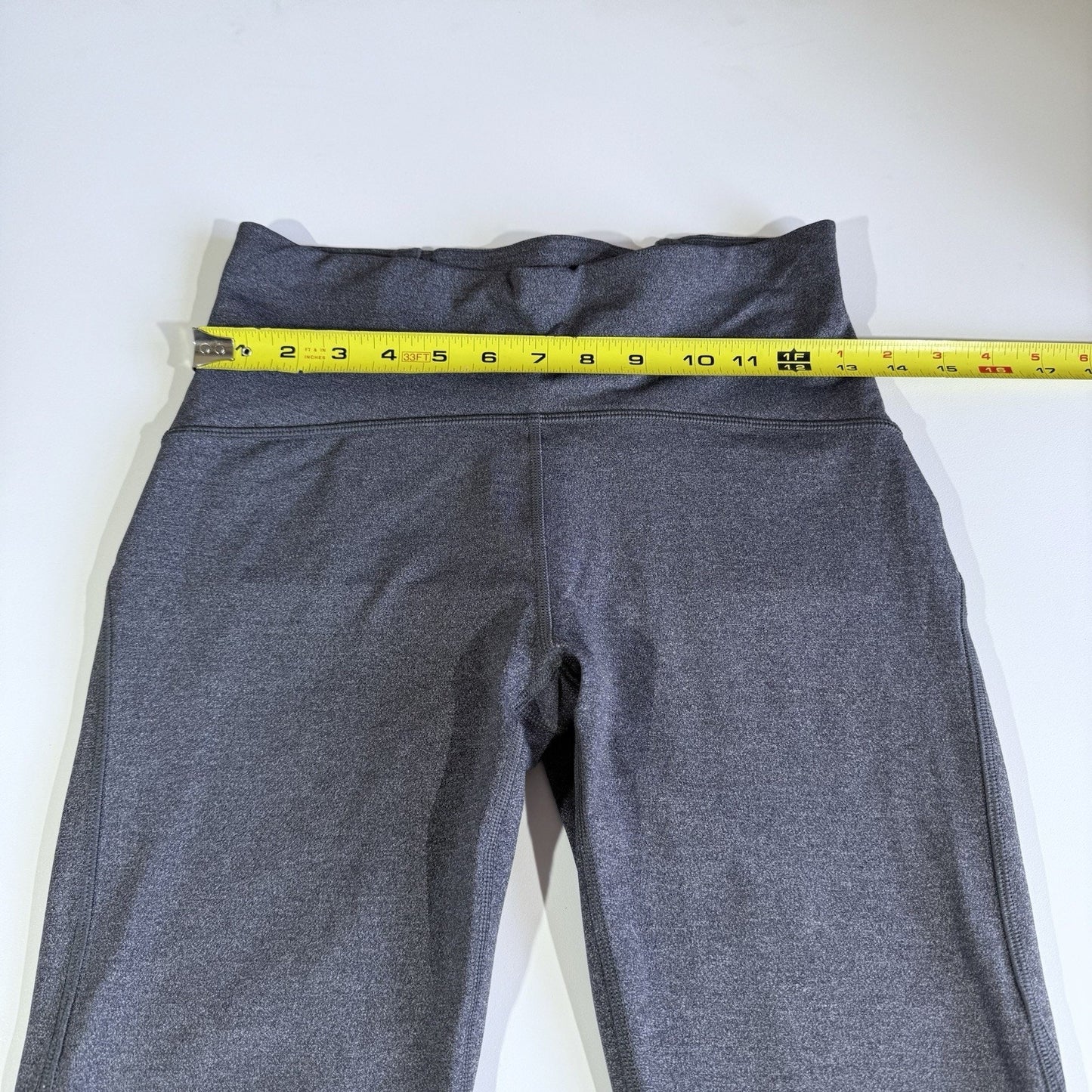 Lululemon High Rise Wunder Under Line Up GRAY Pant Women's Size 8