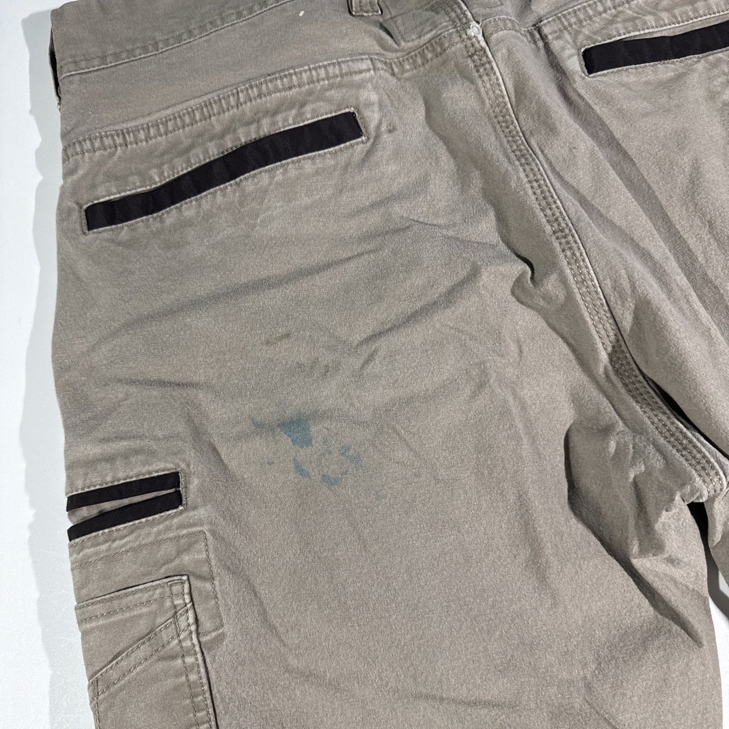 FXD Men's Cargo Tan Beige Work Pants WP4 34x30 Tradie Elastic Cuff Pockets