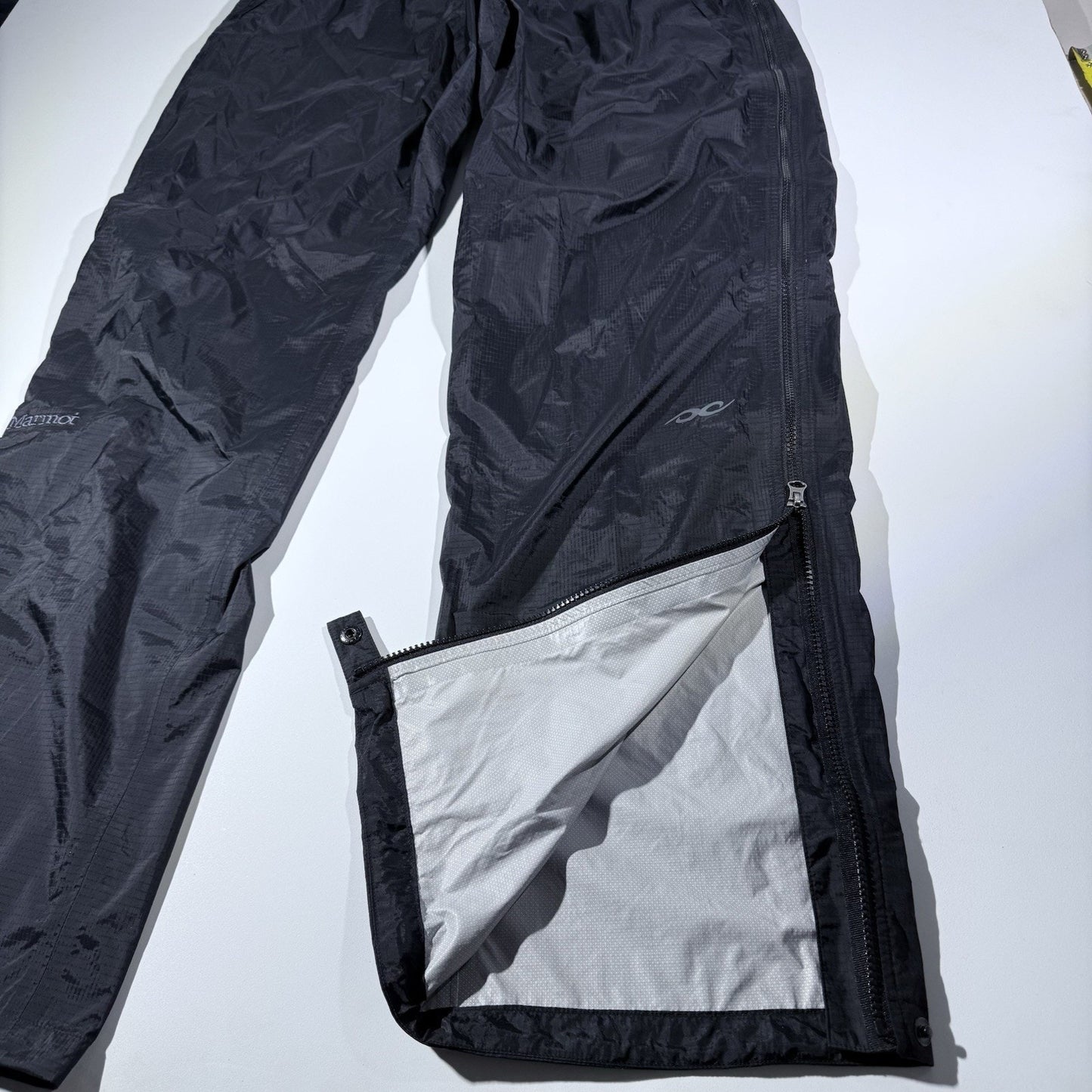 Marmot NanoPro Men's PreCip Full Zip Pants Black Waterproof Breathable Size XL