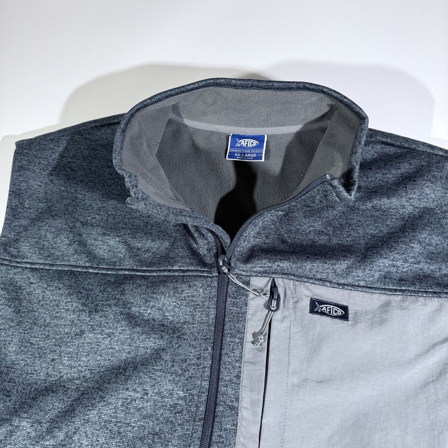 AFTCO Horizon Weatherproof Fleece Jacket Men's 2XL Gray Fishing Outdoors