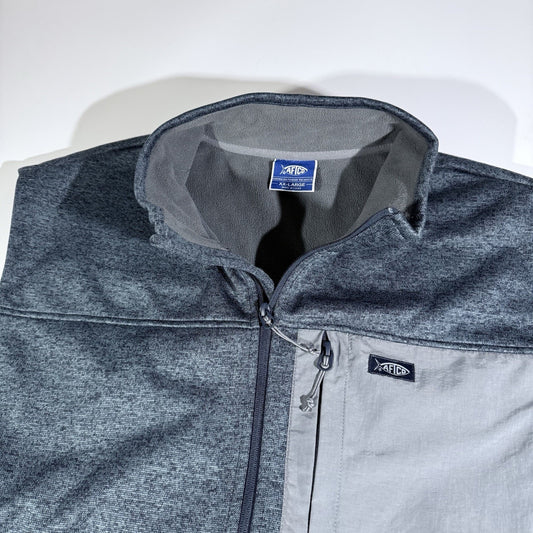 AFTCO Horizon Weatherproof Fleece Jacket Men's 2XL Gray Fishing Outdoors