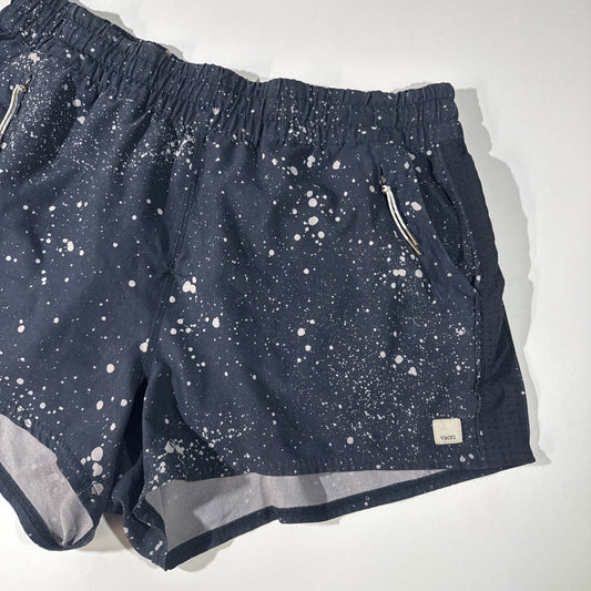 Vuori Dash Running Shorts 2.5” Women's Size 28 Navy Paint Splatter Athleisure