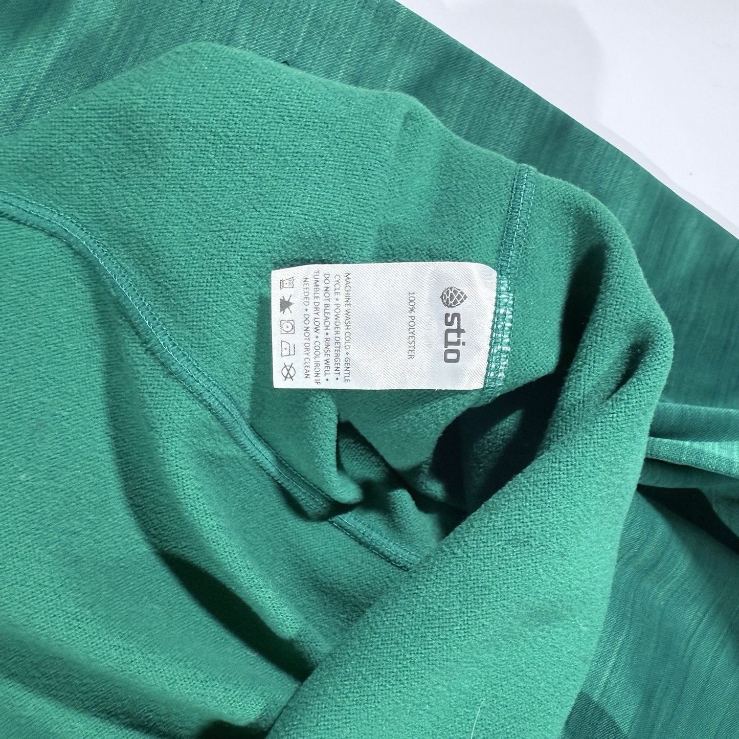 Stio Men’s Medium Green Quarter Zip Pullover Fleece Midlayer Outdoor Hiking