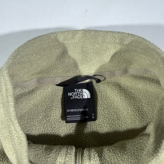 The North Face Women’s Fleece Quarter Zip Pullover L Beige Tan Outdoor Hiking