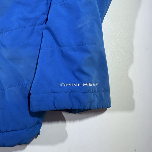 Columbia Omni-Heat Insulated Puffer Jacket Men’s Large Blue Full Zip Winter Coat