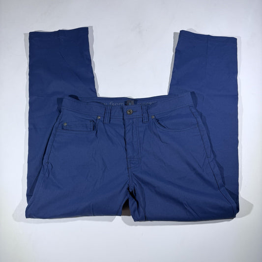 Prana Brion Pants Men’s 32x30 Blue Slim Fit Nylon Outdoors Hiking Climbing