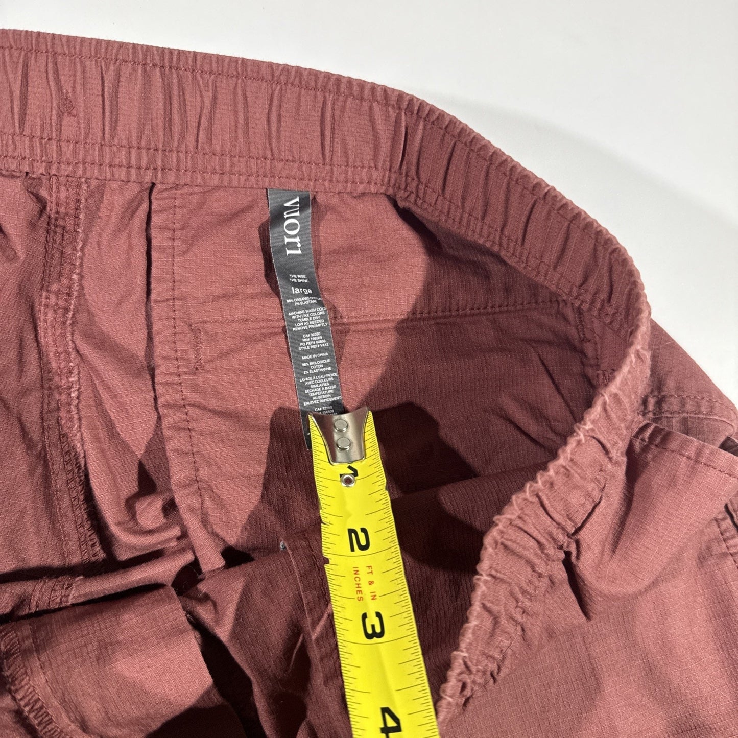 Vuori Pants Men's Large work Climber Ripstop Drawstring Cargo Jogger V412
