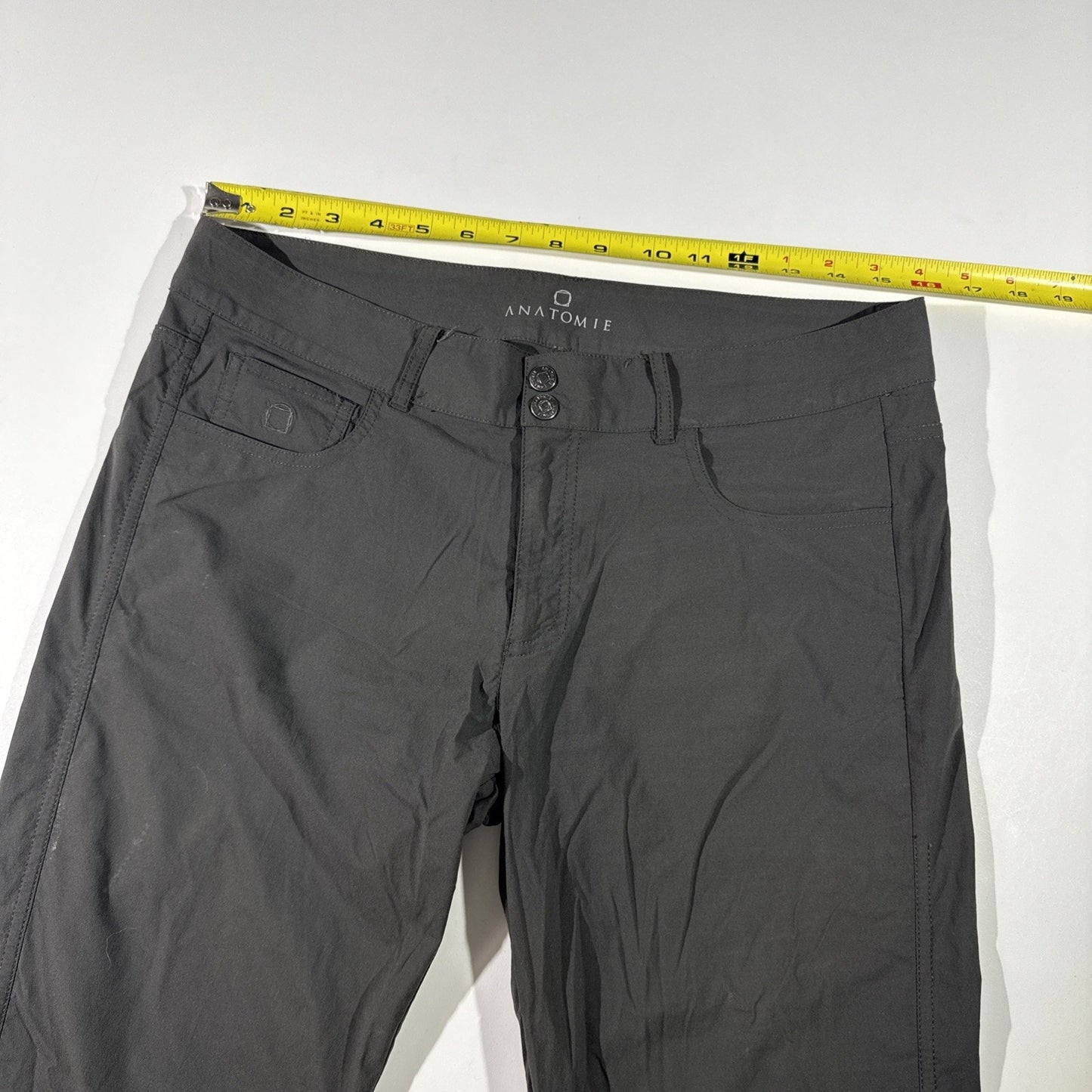 Anatomie Casual Pants Size Large Gray Lightweight Performance Snap Button mens