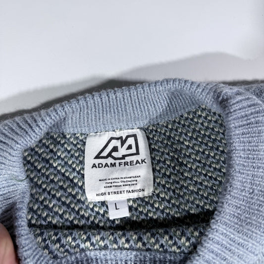 Adam Freak High Street Fashion Cow Pasture Knit Sweater Size Large