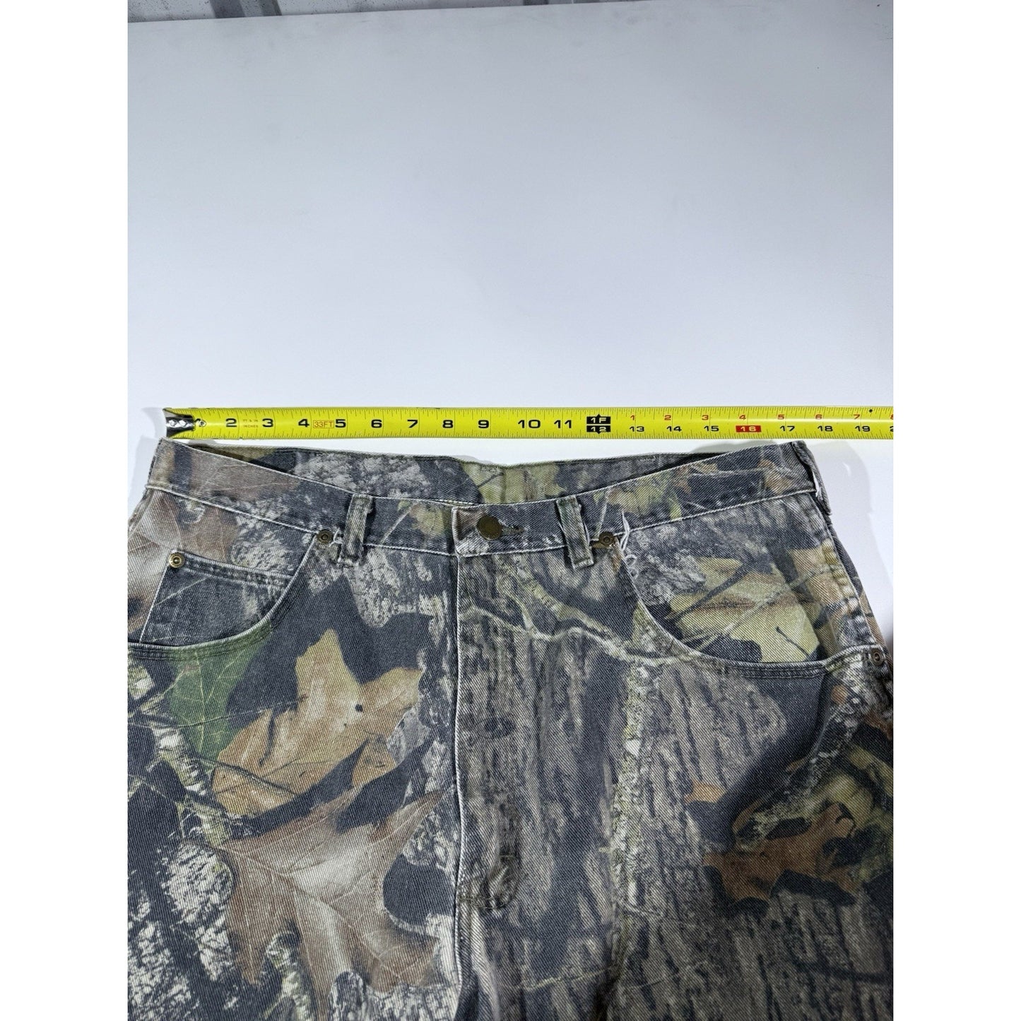 Wrangler Jeans Mens 34x31 Mossy Oak Breakup Camo Hunting Double Knee Work Pants
