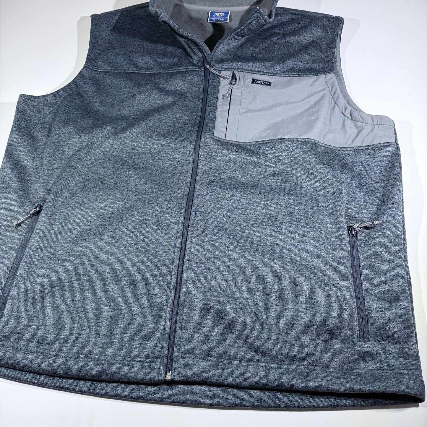 AFTCO Horizon Weatherproof Fleece Jacket Men's 2XL Gray Fishing Outdoors