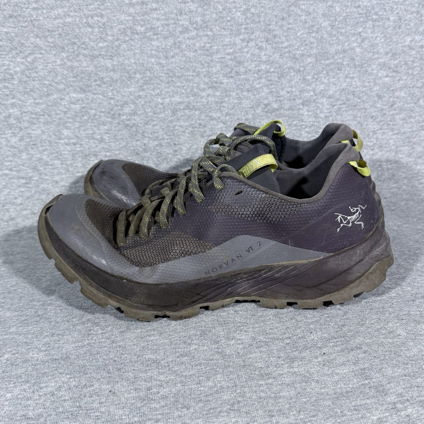 Arc'teryx Norvan VT 2 Technical Trail Running Shoes Grey Neon Women's Size 6