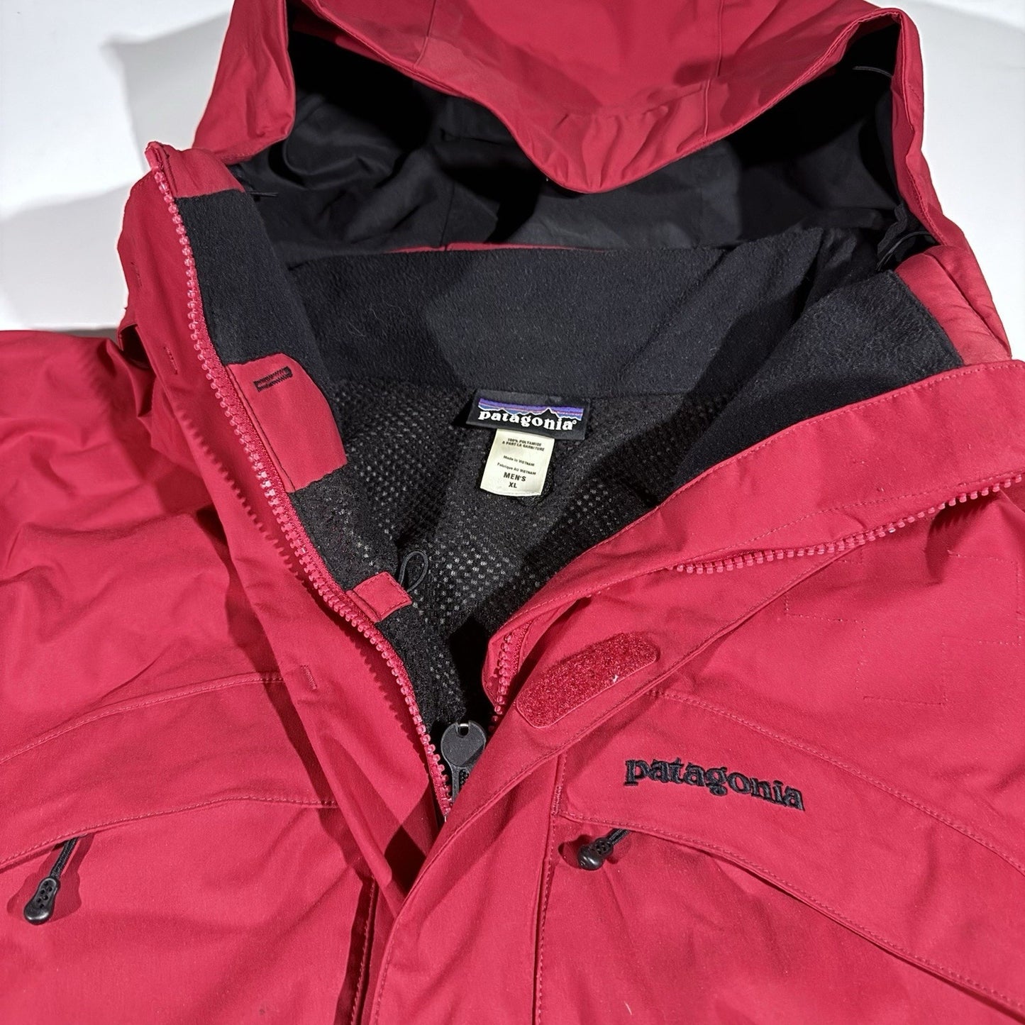 Patagonia Ski Patrol Jacket Mens XL Red Black Cross Rescue Shell Coat (See Pics)