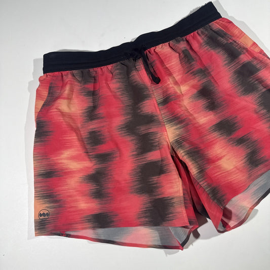 Janji 6” AFO Middle Running Shorts Men’s Medium Red Black Tie Dye Lightweight