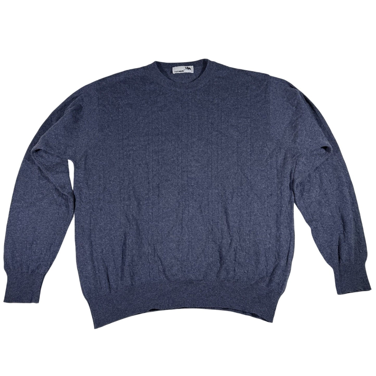 I Levrieri Cashmere Silk Sweater Mens Medium Made in Italy Cable Knit Light