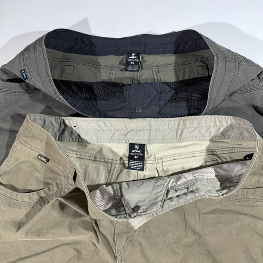 KUHL Men’s Radikl Shorts Lot 2 Pair Size 40 Khaki & Dark Gray Hiking Outdoor