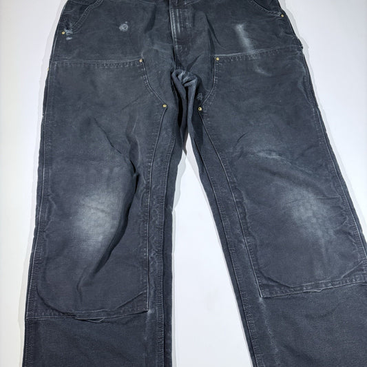 Carhartt B01 Double Knee Work Pants Men’s 42x34 Black Carpenter Utility USA Made