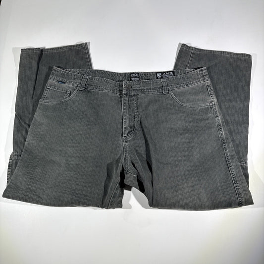Kuhl Pants Exile Kord Jeans Outdoors Vintage Patina Dye Grey Mens Size 42x32