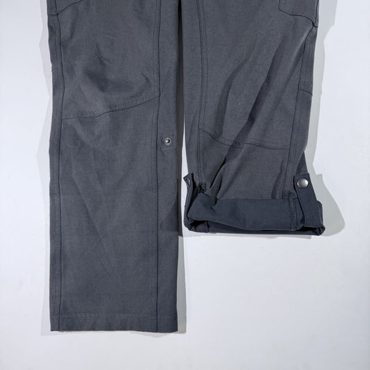 Kuhl Pants Womens 12 Grey Freeflex Roll Up Cargo Outdoor Hiking Stretch Gorpcore