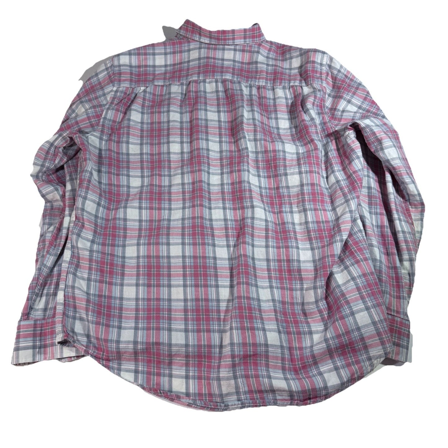 Faherty Mens Shirt Red Extra Large XL Long Sleeve Plaid Button Down Adults