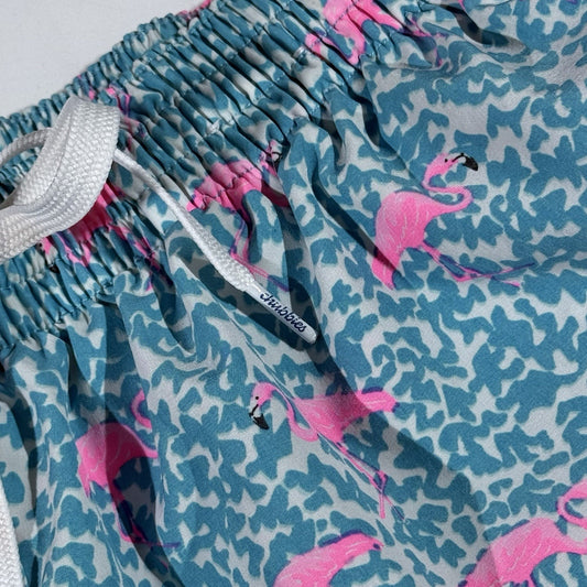 Chubbies Flamingo Camo Swim Trunks Men’s Medium 4” Inseam Quick Dry Shorts