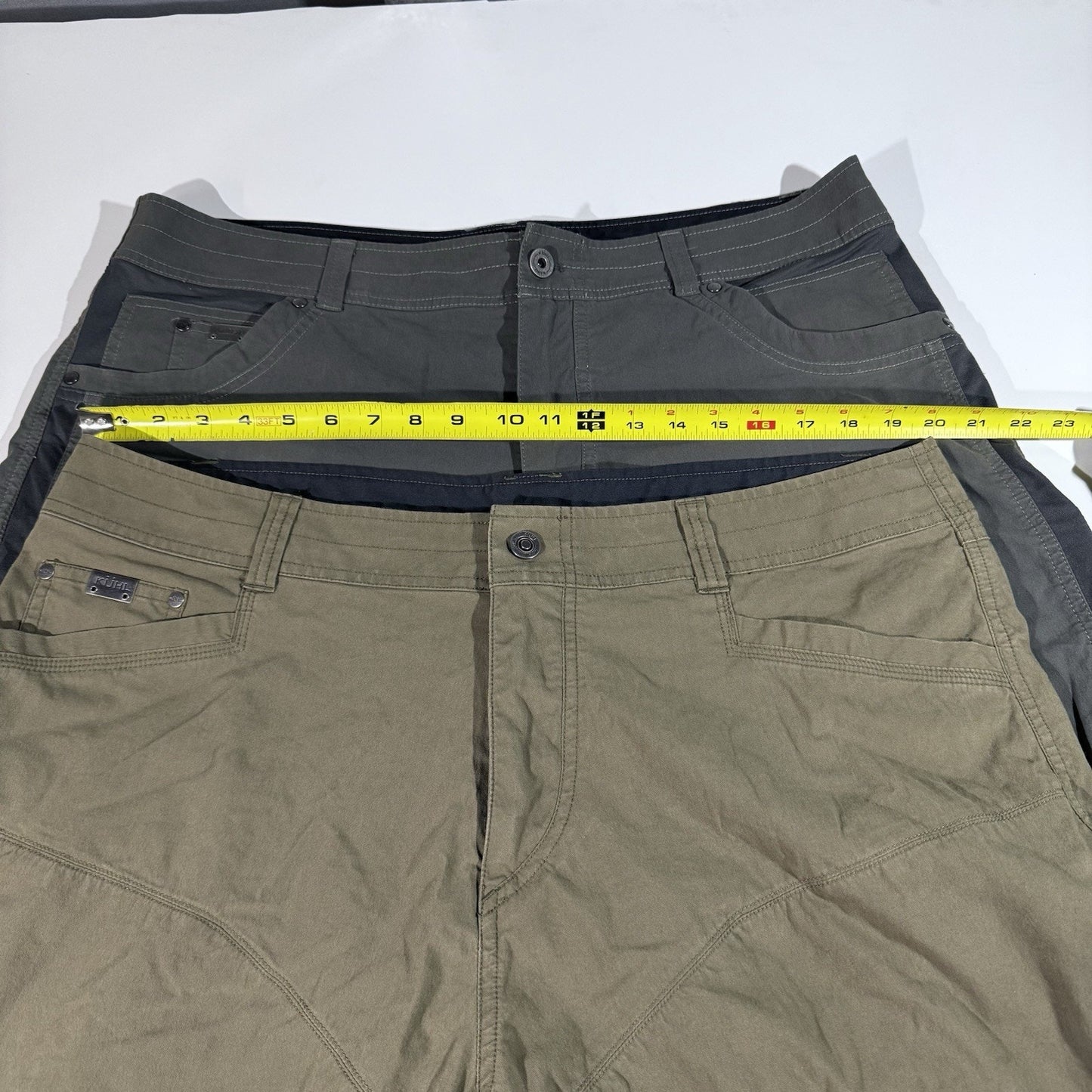 KUHL Men’s Radikl Shorts Lot 2 Pair Size 40 Khaki & Dark Gray Hiking Outdoor