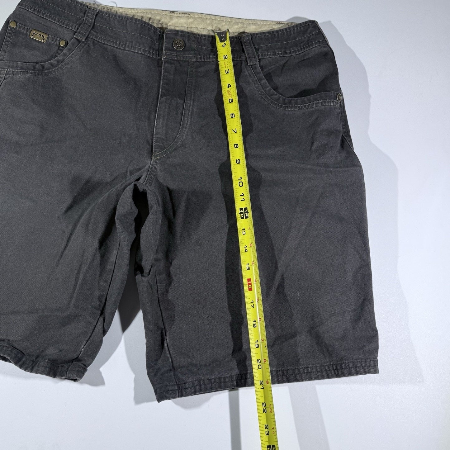 KÜHL Radikl Shorts Men’s 38 Gray Cotton Blend Outdoor Hiking Style 5216