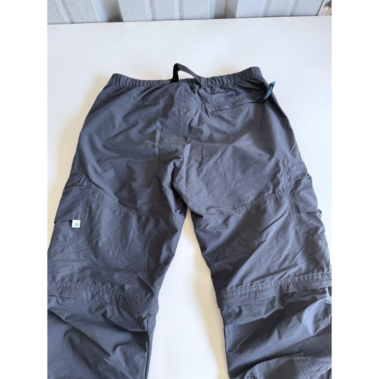 KARRIMOR Mens Straight Cargo Trousers Large W29 L30 Gray Polyester Belted