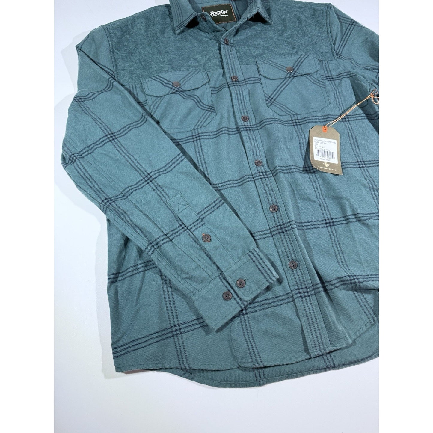 Howler Bros Quintana Flannel Shirt Jacket Quilted Plaid Shacket Teak Size Large