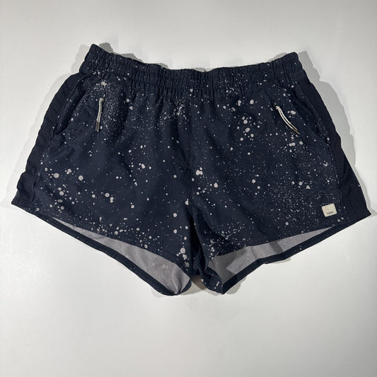 Vuori Dash Running Shorts 2.5” Women's Size 28 Navy Paint Splatter Athleisure