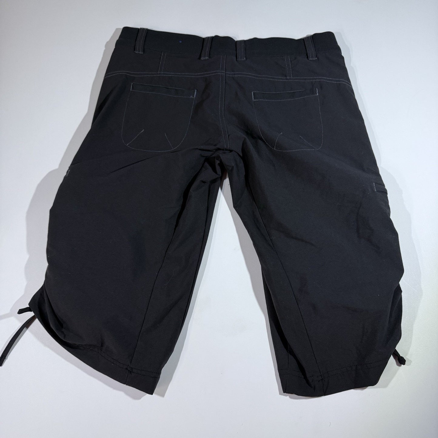 KUHL Trekr Kapri Womens 6 Charcoal Black Capri Hiking Pant Drawstrings Outdoor