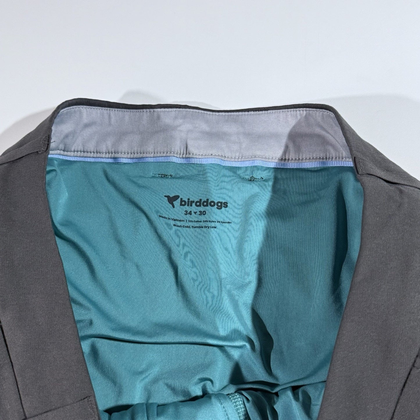 Men’s 34 X 30 Birddogs Boom For Your Boomstick Golf Stretch Chino Pants Gray