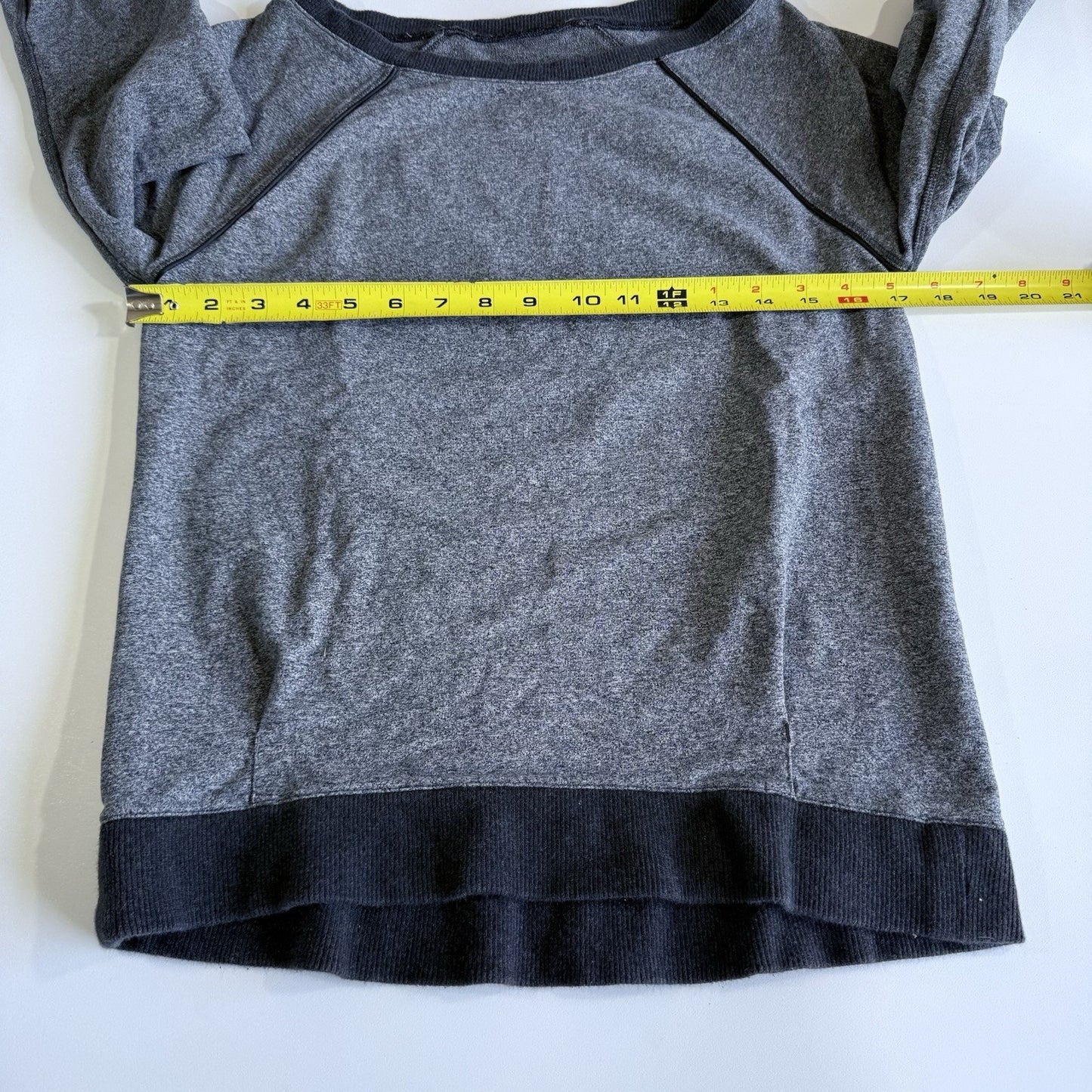 Lululemon Sweatshirt Womens S Crew Love Scoop Neck Heather Grey No Tag