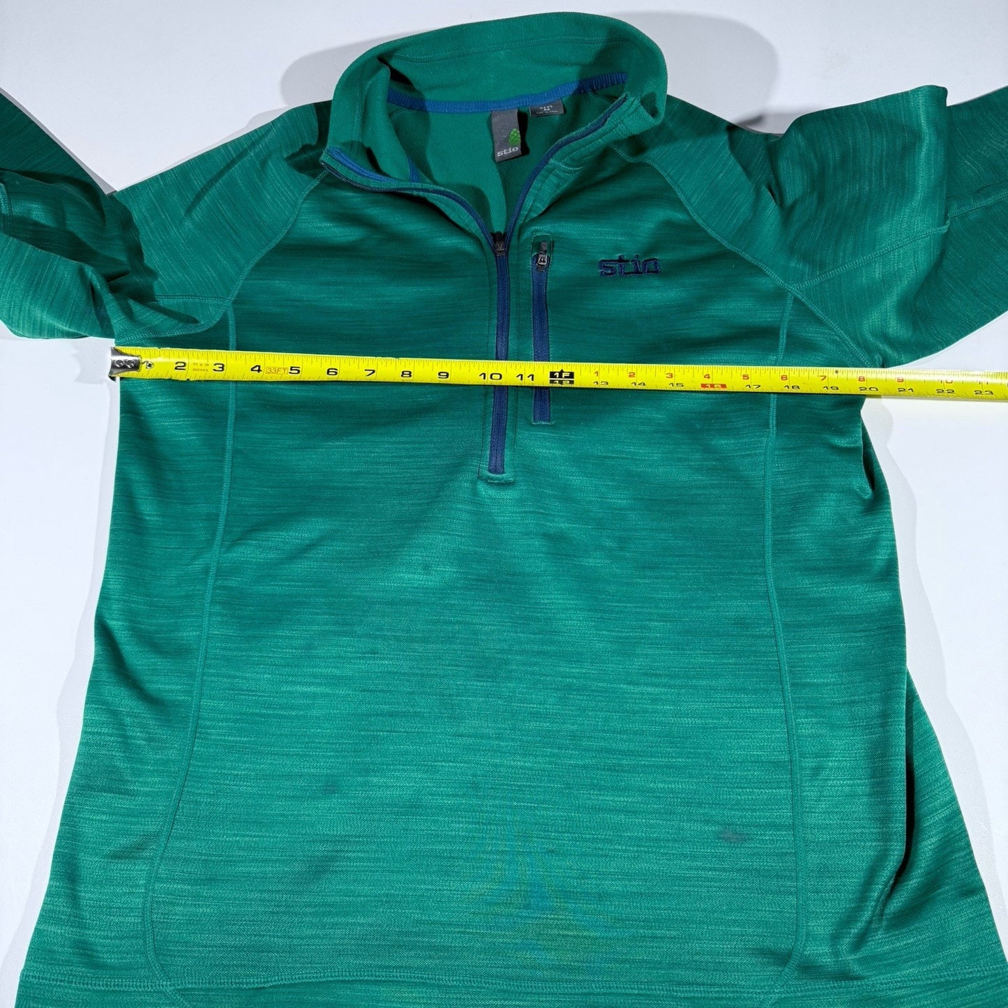 Stio Men’s Medium Green Quarter Zip Pullover Fleece Midlayer Outdoor Hiking