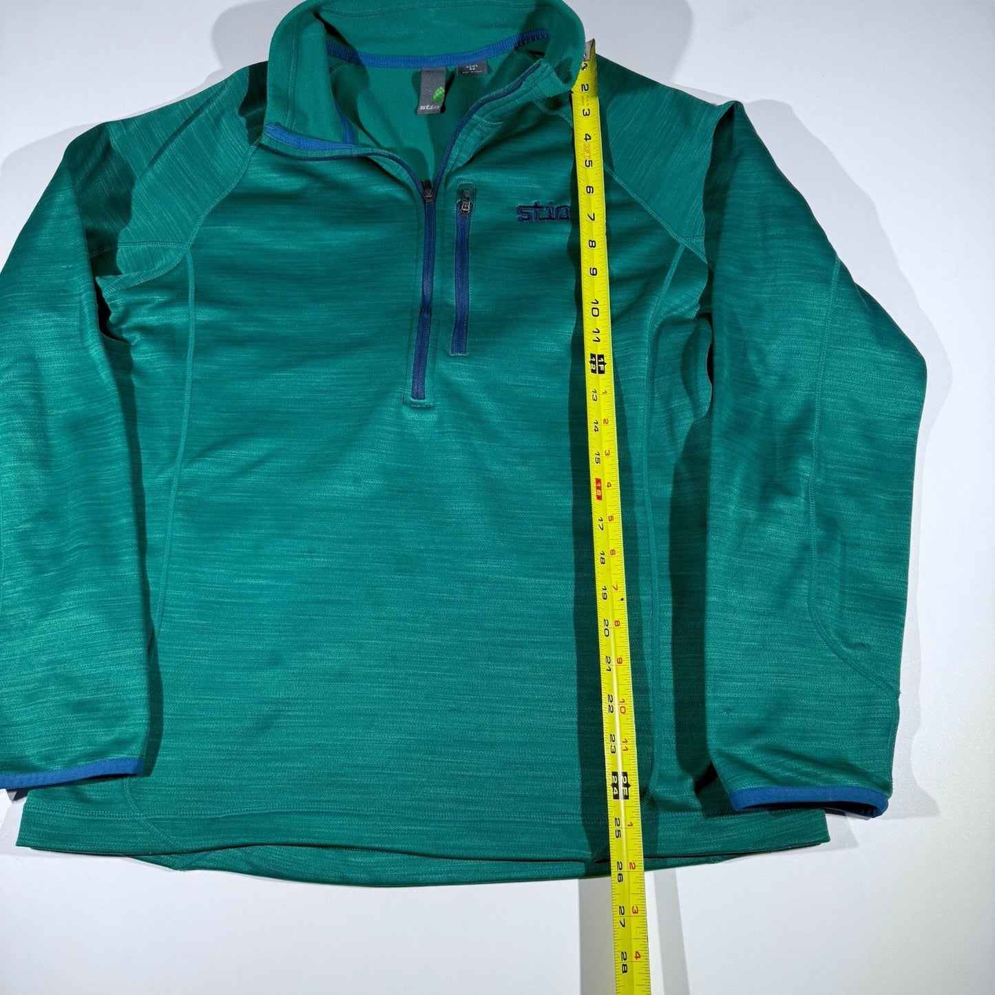 Stio Men’s Medium Green Quarter Zip Pullover Fleece Midlayer Outdoor Hiking