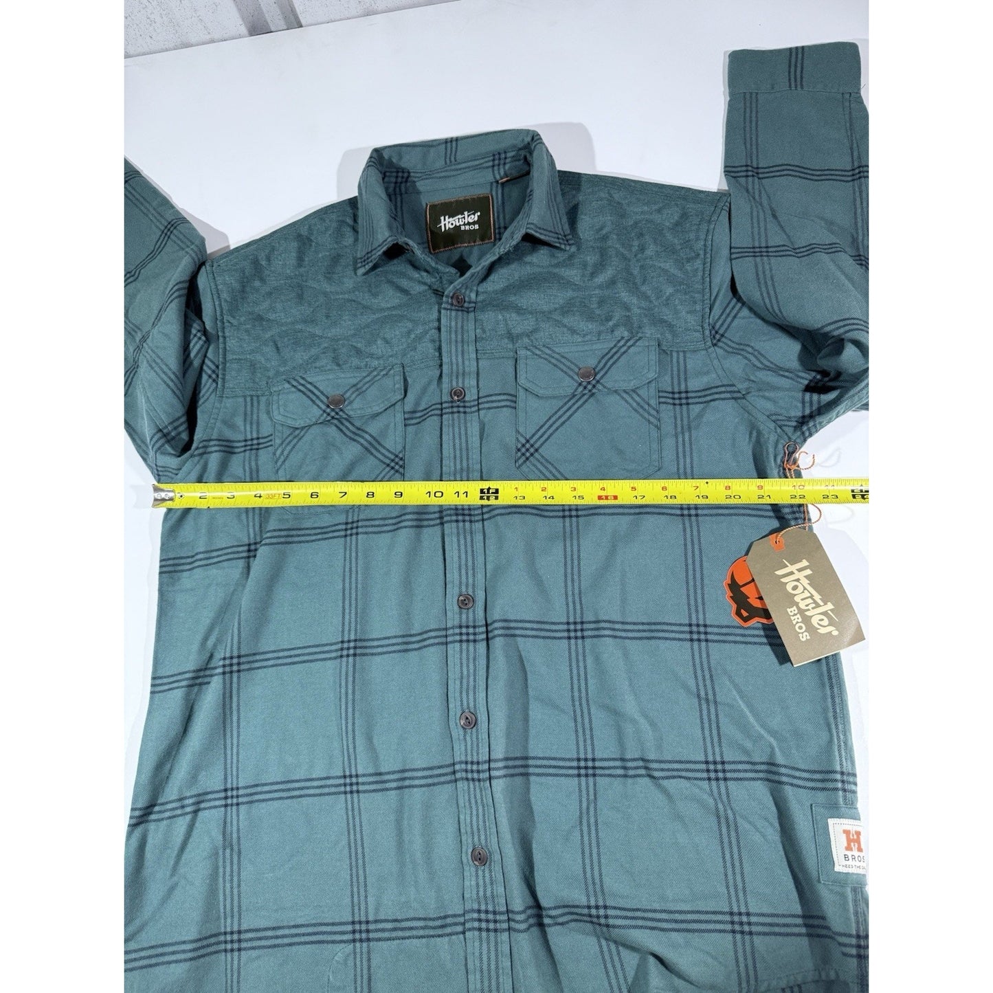 Howler Bros Quintana Flannel Shirt Jacket Quilted Plaid Shacket Teak Size Large