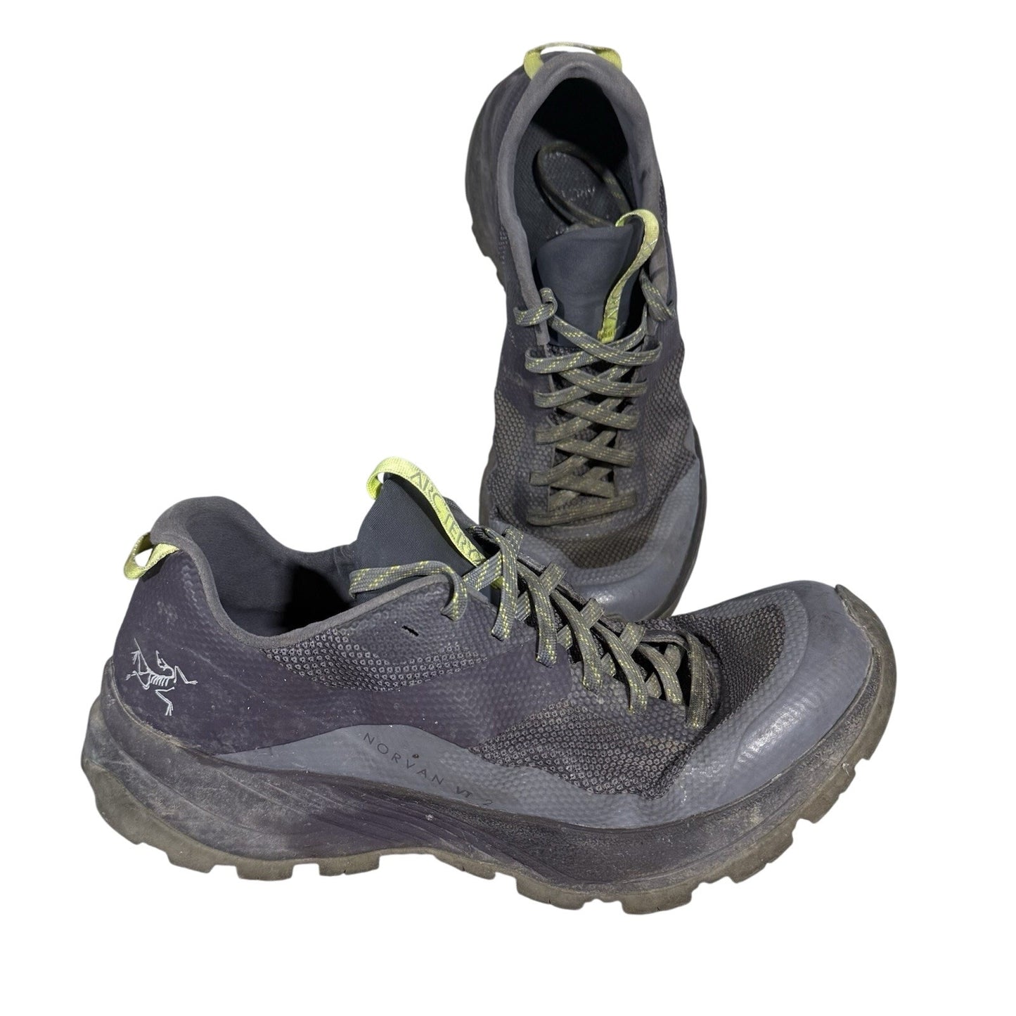 Arc'teryx Norvan VT 2 Technical Trail Running Shoes Grey Neon Women's Size 6