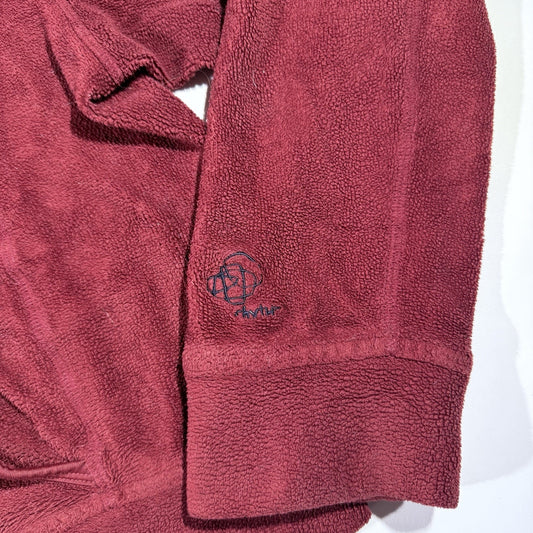 Patagonia Rhythm Fleece Hoodie Womens Medium Red Full Zip Jacket Sweater