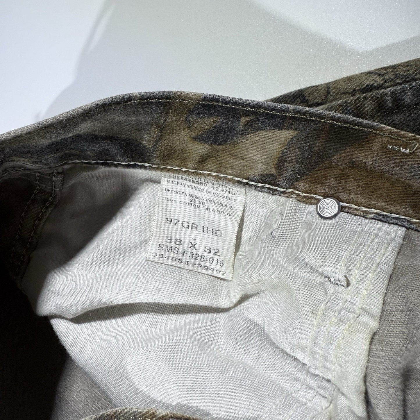 Vintage Wrangler Camo Real Tree Double Knee Jeans Men's Pants Hunt 38x32