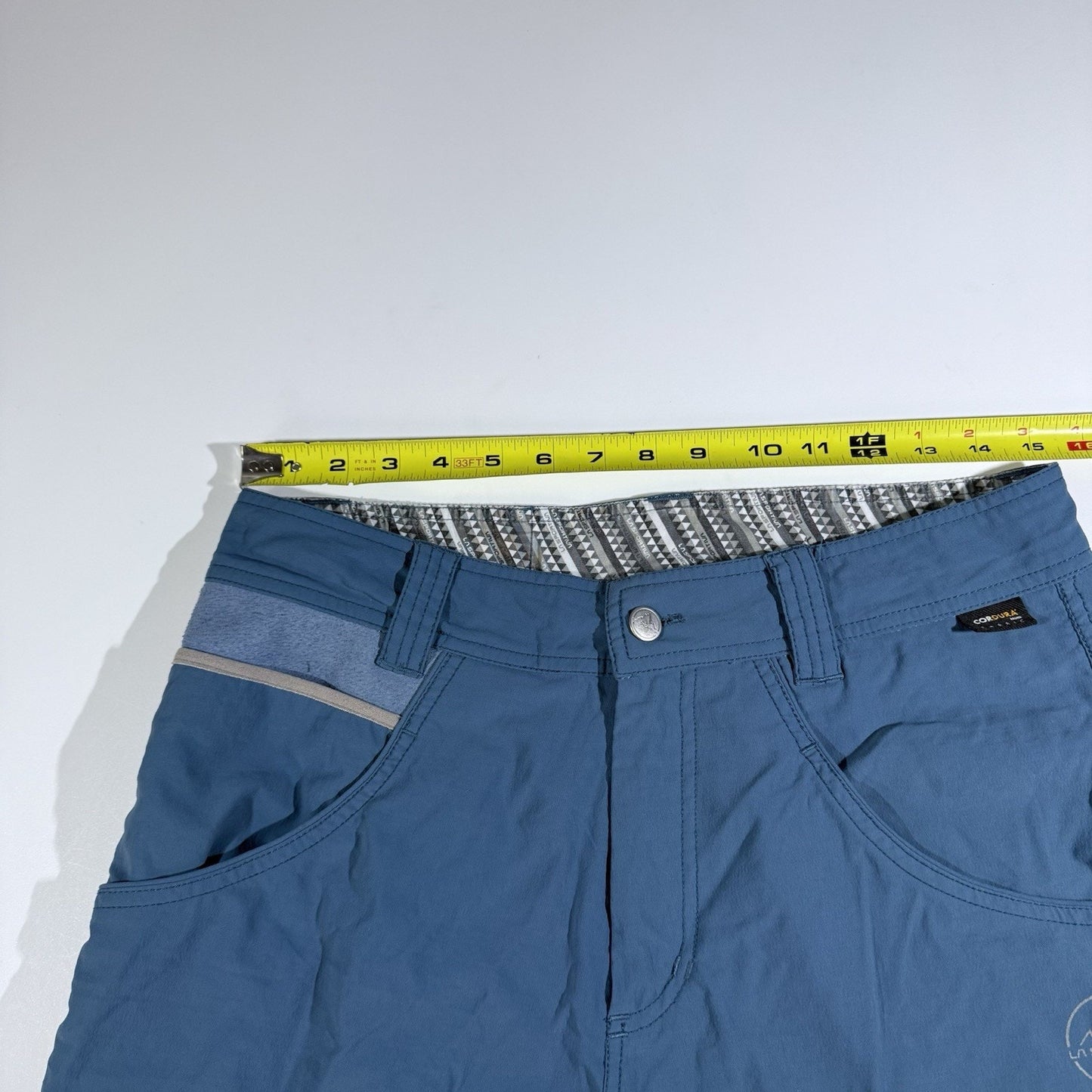 La Sportiva Climbing Shorts Men’s Small Blue Nylon Stretch Outdoor EUS/46
