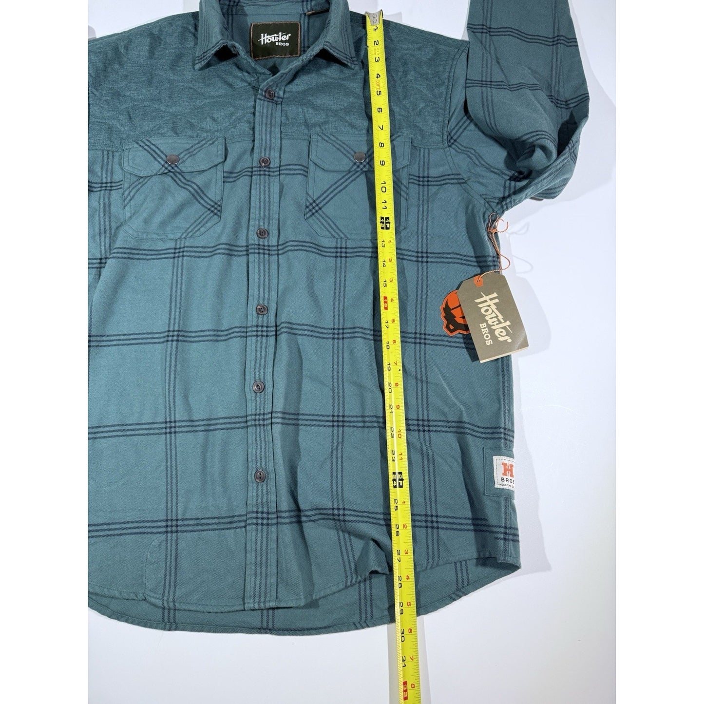 Howler Bros Quintana Flannel Shirt Jacket Quilted Plaid Shacket Teak Size Large
