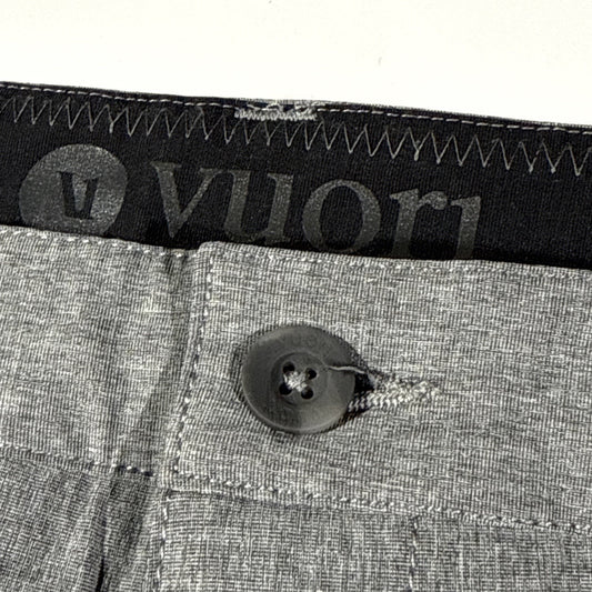 Vuori Aim Performance Chino Shorts Men Size 33 Lt Gray Stretch Sport Golf V368