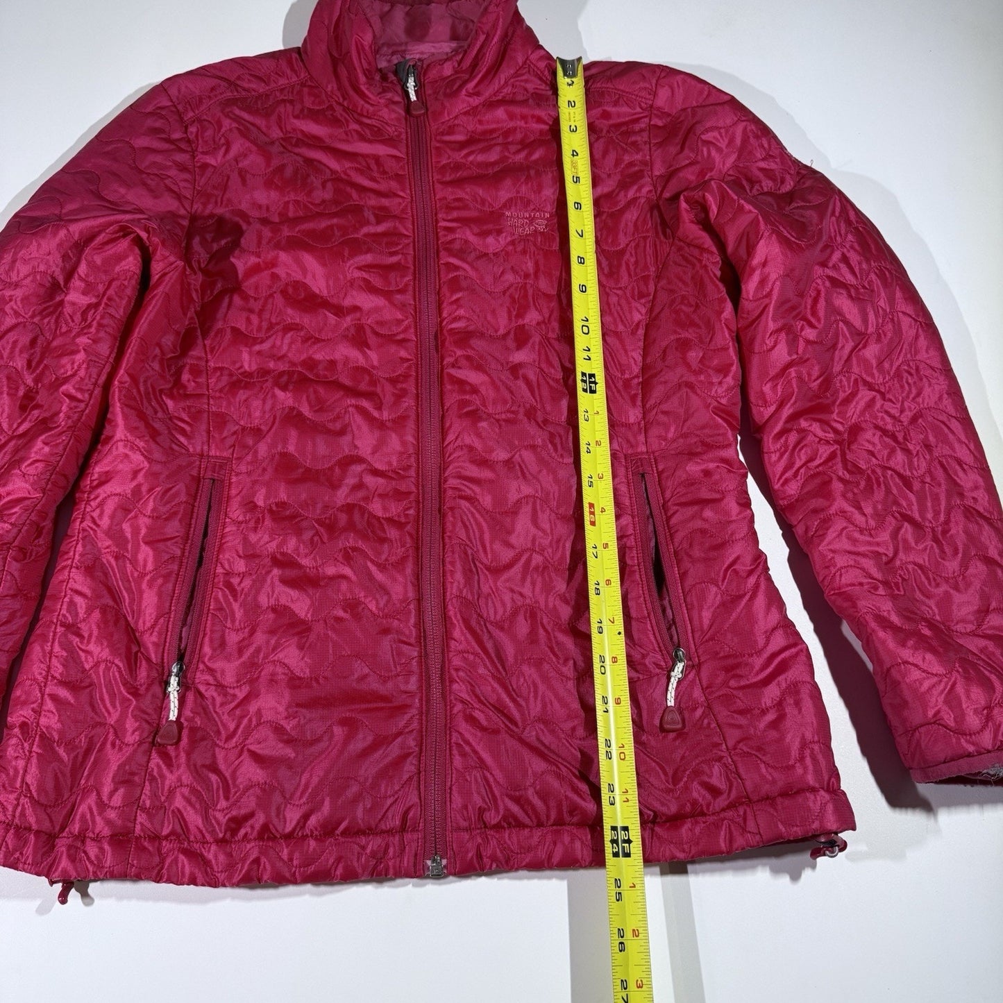 Mountain Hardwear Women Girl Down Puffer Jacket Red Lightweight Packable Size M