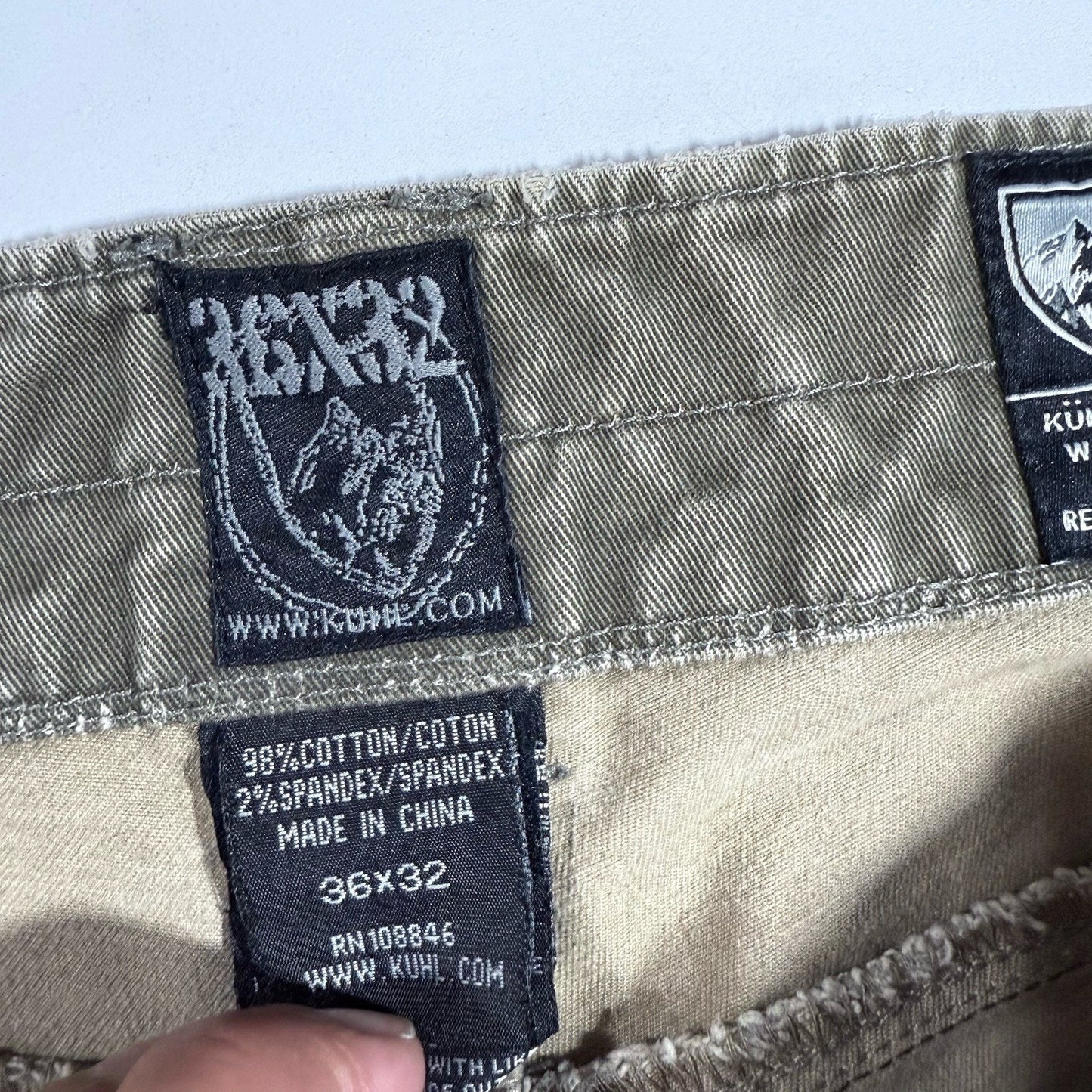 Kuhl Rydr Pants Vintage Patina Dye Men’s 36x32 Ryder Outdoors Brown