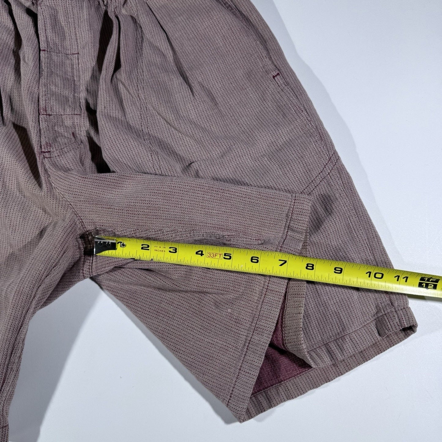 Vintage Patagonia Men’s Large Waffle Weave Cotton Shorts USA Made Mauve Red